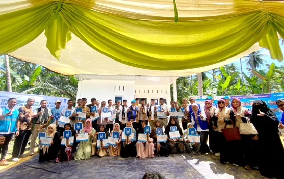 Yatim dan Dhuafa di Lhokseumawe Terima 20 Unit Rumah Layak Huni
