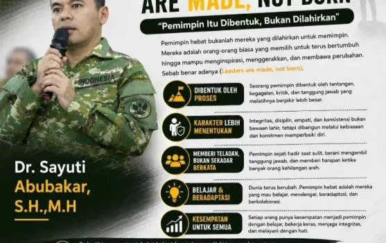 Pemimpin Hebat Dibentuk Melalui Proses, Bukan Dilahirkan