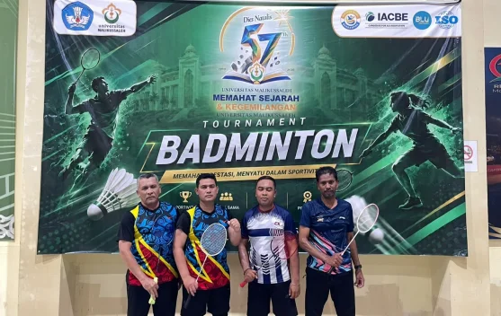 Alchalil – Iswanda Juara Badminton Sivitas Akademika Dies Natalis Unimal ke-57