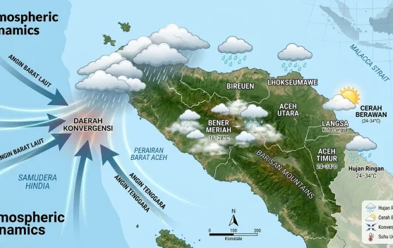 BMKG Prakirakan Cuaca Aceh Sepekan, Waspada Hujan Ringan