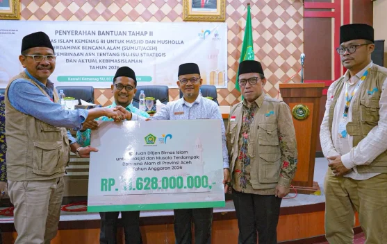 Kemenag Salurkan Rp11,628 Miliar Pemulihan 306 Masjid dan Musala di Aceh