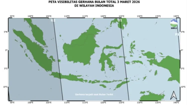 Indonesia Terjadi Gerhana Bulan Total Malam 14 Ramadhan, 3 Maret 2026