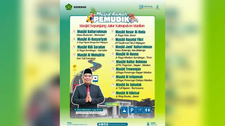 Lelah Perjalanan, Istirahat di Masjid Ramah Pemudik Wilayah Madiun