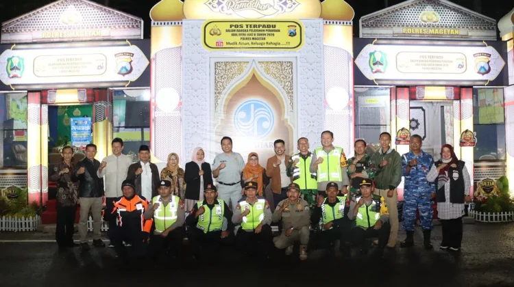 Forkopimda Magetan Gelar Patroli Skala Besar, Pastikan Malam Takbiran Aman