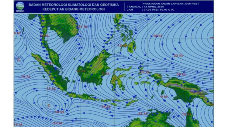 Waspadai Hujan Ringan-Lebat di Sebagian Wilayah Madiun Raya 11-13 April 2026.