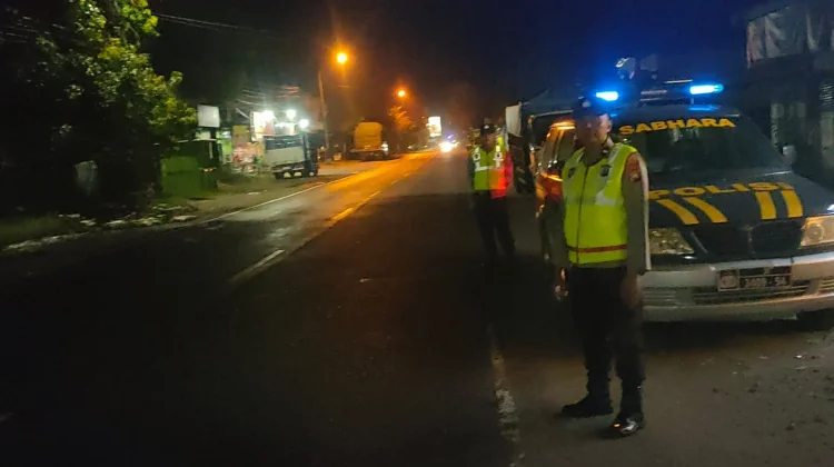 Kepolisian Lakukan Patroli Blue Light di Karangjati Ngawi
