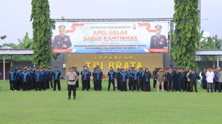 Perkuat Sinergitas, Polres Madiun Laksanakan Apel Gelar Sabuk Kamtibmas