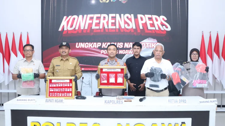 Polres Ngawi Amankan Sabu 223,842 gram