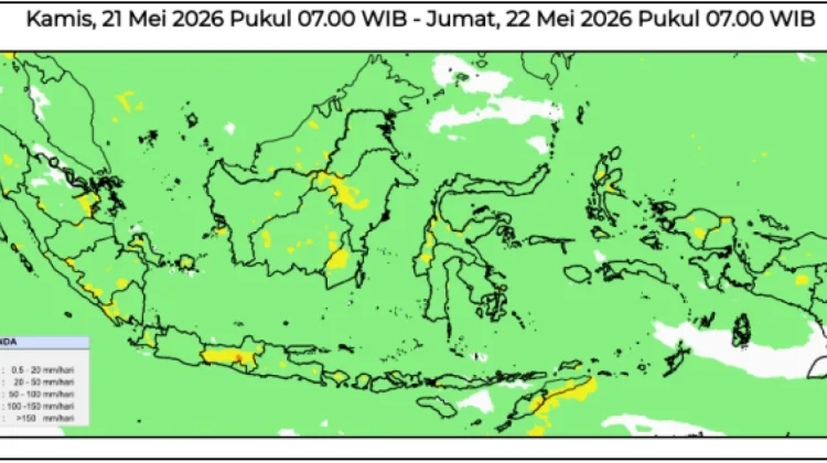 Cuaca Madiun Raya 20 - 22 Mei Berawan-Hujan Ringan, Waspadai Hujan Sedang-Lebat.