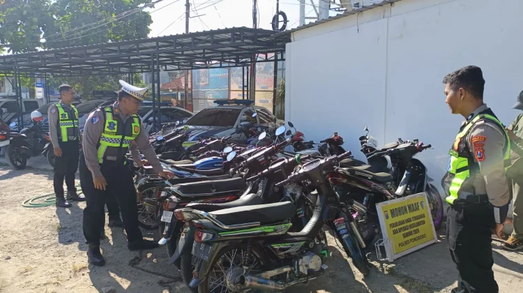 Satlantas Polres Ponorogo Amankan Kendaraan Digunakan Balap Liar