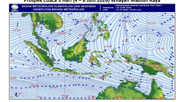 Cuaca Madiun Raya 4-6 Juni Cerah - Cerah Berawan, Waspadai Angin Kencang di Pacitan