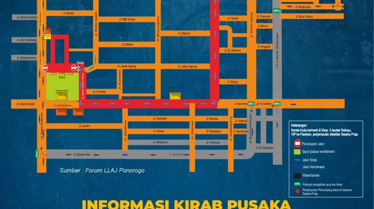Satlantas Polres Ponorogo Melakukan Rekayasa Lalin saat Kirab Pusaka
