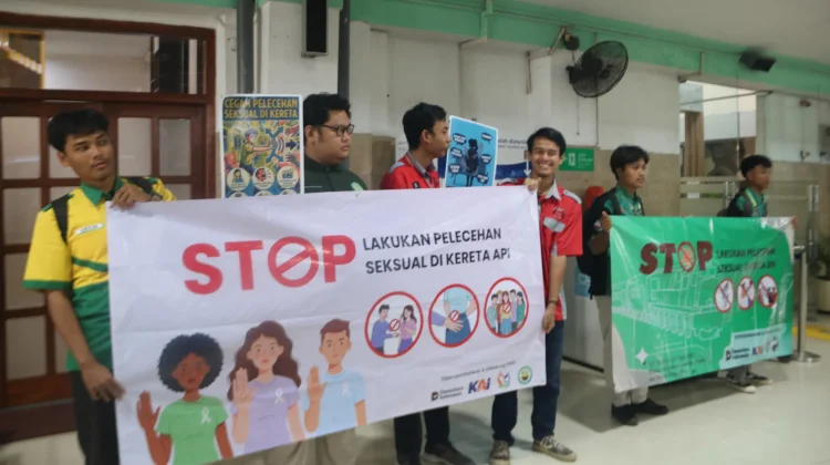 KAI Daop 7 Madiun Bersama Railfans Gelar Kampanye Anti Pelecehan Seksual
