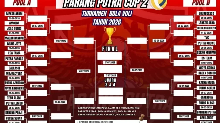 32 Tim Ambil Bagian dalam Turnamen Voli Patra Cup 2 Parang Magetan