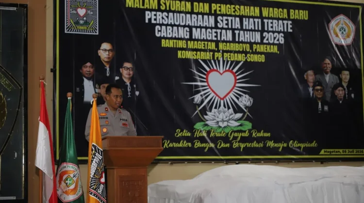 Ratusan Personel Amankan Pengesahan Warga Baru PSHT di Magetan