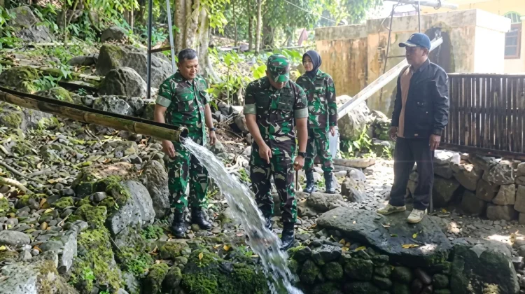 Dandim 0804 Magetan Tinjau Pembangunan Pipanisasi Irigasi Pertanian