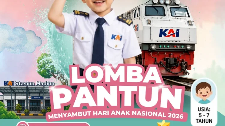 KAI Daop 7 Madiun Gelar Lomba Pantun Anak dan Tegaskan Komitmen Layanan Ramah Anak