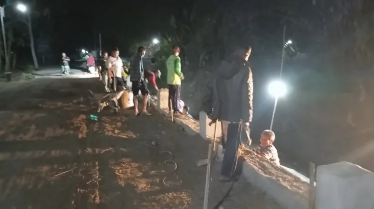 Pembangunan Talud TMMD ke-129 Dikebut hingga Malam