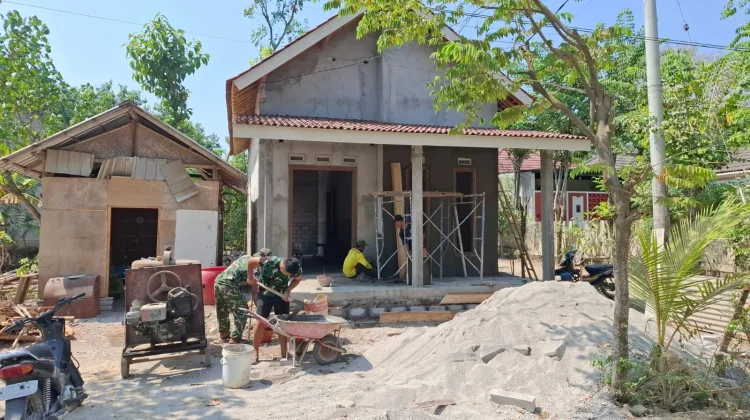Progres Rehab RTLH TMMD ke-129 Kodim Ponorogo Capai 80 Persen