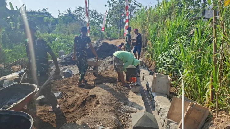 Talud TMMD 129 Sasaran 1 Masuk Tahap Finishing