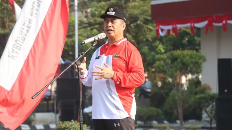 Senam bersama guna menjaga Kebugaran ASN di lingkungan Pemkab Madiun