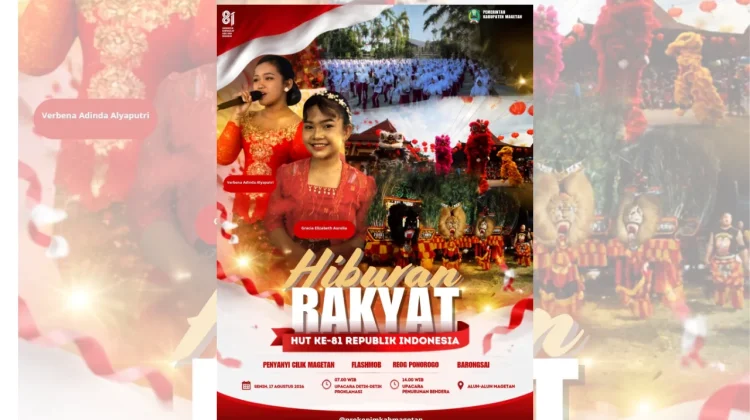 HUT ke-81 RI di Magetan Dimeriahkan Flashmob, Reog hingga Barongsai