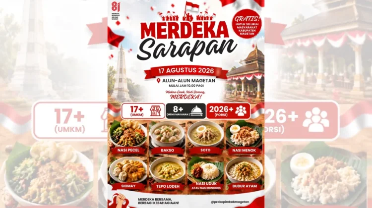 Merdeka Sarapan, 2.026 Porsi Gratis Disiapkan Saat Upacara HUT RI di Magetan
