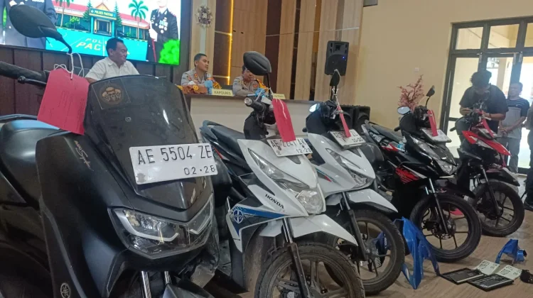 Polres Pacitan Ungkap Kasus Curanmor di Tiga Lokasi, Pelaku Gunakan Kunci T