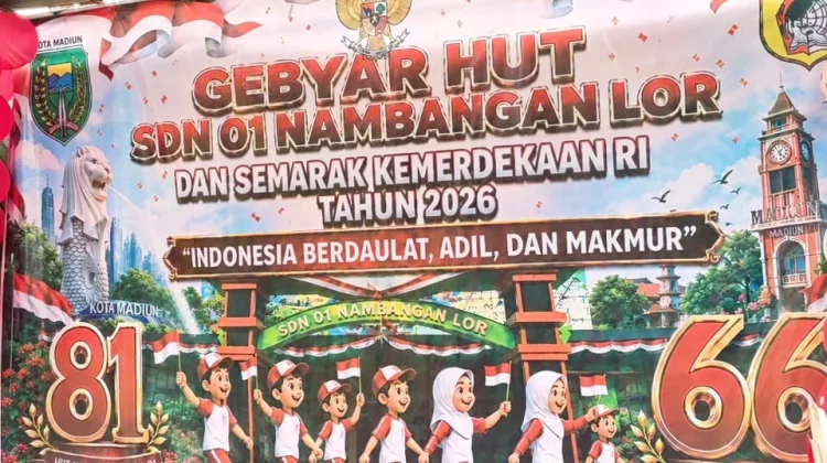 Peringati HUT RI ke-81, SDN Nambangan Lor Kota Madiun Gelar Pawai “Zero Waste”