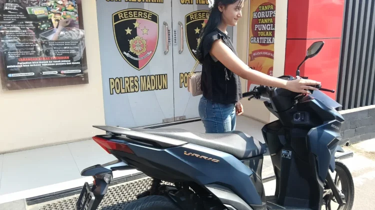 Satreskrim Polres Madiun Amankan Pelaku Curanmor di Parkiran Toko Emas