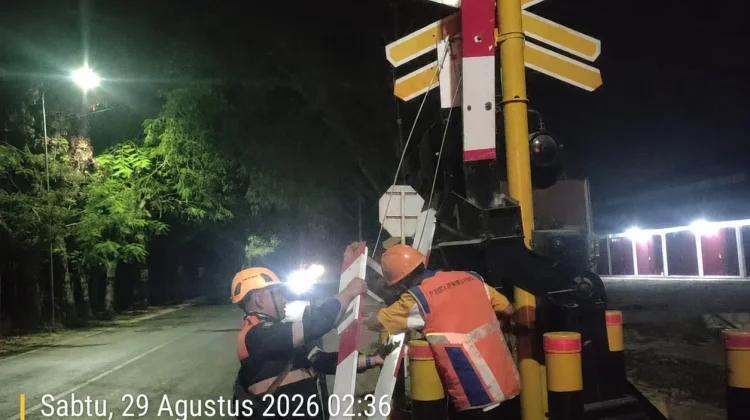 KAI Daop 7 Imbau Pengendara Selalu Waspada, Palang Pintu JPL 15 Tertemper R2