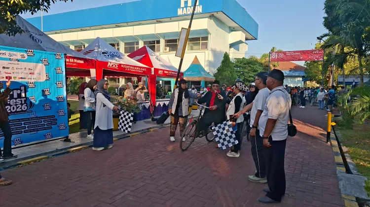 Meriahkan RRI Fest 2026, Ratusan Peserta Ikuti Ngonthel Bareng RRI Madiun
