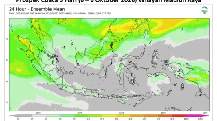 Cuaca Madiun Raya 6-8 Oktober 2026, Cerah-Cerah Berawan-Berawan, Potensi Hujan Lokal.