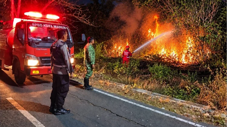 Kebakaran Rumpun Bambu di Kelun, Diduga Dipicu Puntung Rokok - RRI.co.id