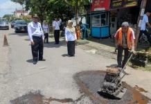 Bupati Magetan Tinjau Perbaikan Jalan jelang Mudik Lebaran