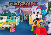 Mudik Nyaman, Polres Madiun Sediakan Fasilitas Playground hingga Bengkel Gratis