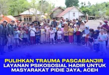 Aria Bantu Korban Banjir Aceh lewat Dukungan Psikososial