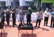 Kapolres Ngawi Hadiri Pemusnahan BB Inkracht 2026 di Kejari