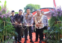 Akses Warga Antar Desa, Kapolres Madiun Resmikan Jembatan Merah Putih Presisi