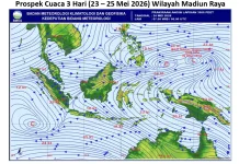 Cuaca Madiun Raya 23-25 Mei Cerah Berawan-Hujan Ringan, Waspadai Hujan Sedang-Lebat.