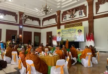 Bawa Pesan Damai, 57 Biksu IWFP 2026 Singgah di Kabupaten Madiun
