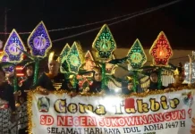 Takbir Keliling Berlampion Semarakkan Malam Iduladha di Magetan