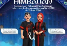 ASN di Ponorogo Kenakan Pakaian Penadon selama Event Grebeg Suro