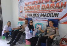 Polres Madiun Gelar Bhakti Kesehatan dan Donor Darah