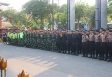 Amankan Suran Agung PSHWTM, Polres Madiun Kota Siagakan 983 Personel Gabungan