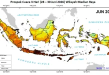 Cuaca Madiun Raya 28 – 30 Juni, Cerah – Cerah Berawan, Hujan Ringan di Ponorogo & Pacitan.