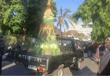 Bersih Desa, Gunungan Jaler dan Gunungan Estri dari Aneka Sayuran Jadi Daya Tarik