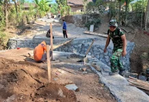 Pembangunan Jembatan Bibis pada TMMD ke-129 Utamakan Ketelitian Teknis