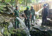 Dandim 0804 Magetan Tinjau Pembangunan Pipanisasi Irigasi Pertanian