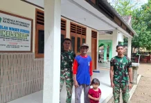 TMMD ke-129 Kodim Ponorogo Bangun Akses Jalan di Depan Vihara Vimalakirti